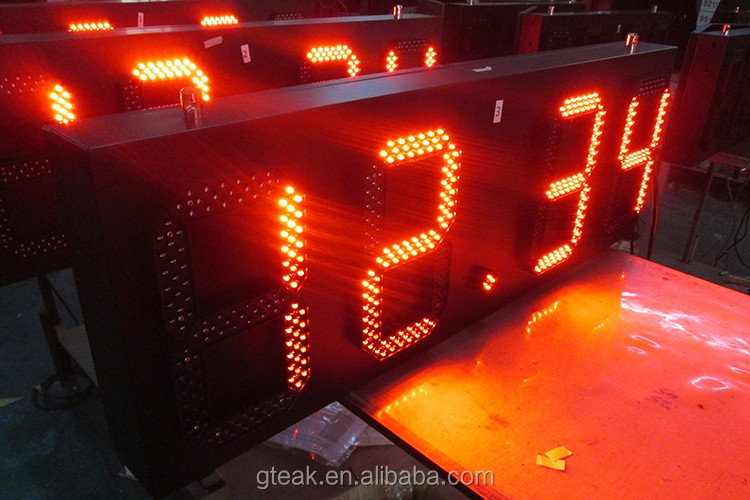 15 inch 7-segment led large red color outdoor digit
