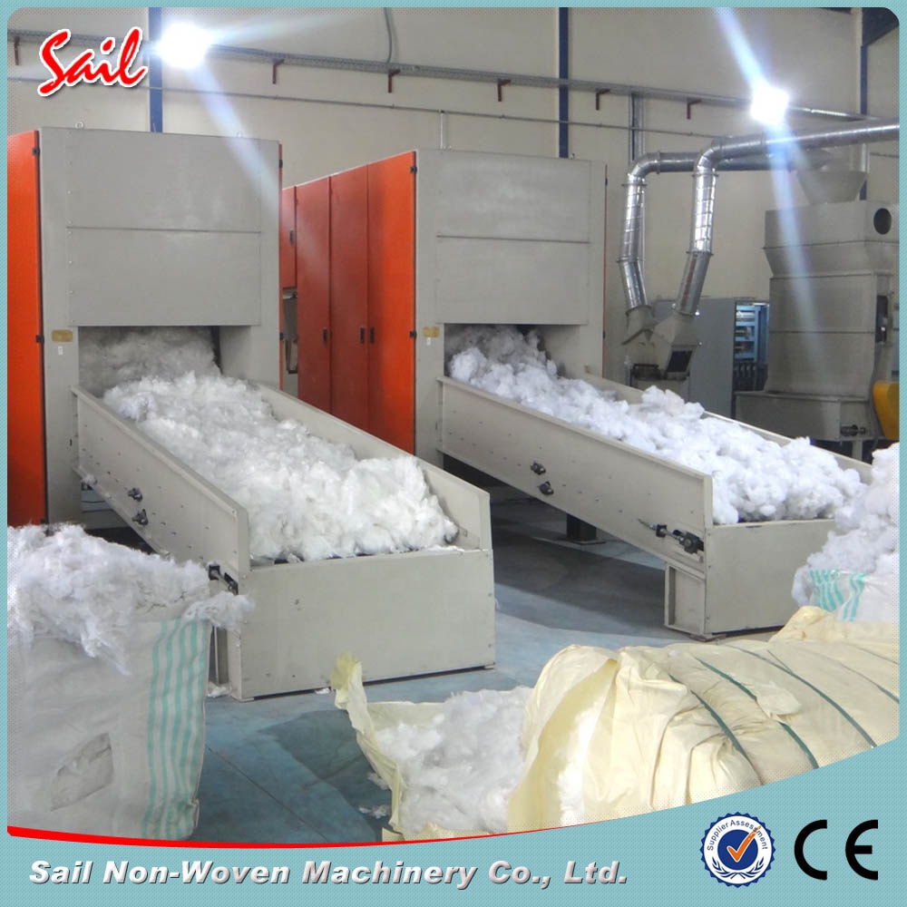 Non-woven stiff wadding thermal bonding line making polyester milton wadding
