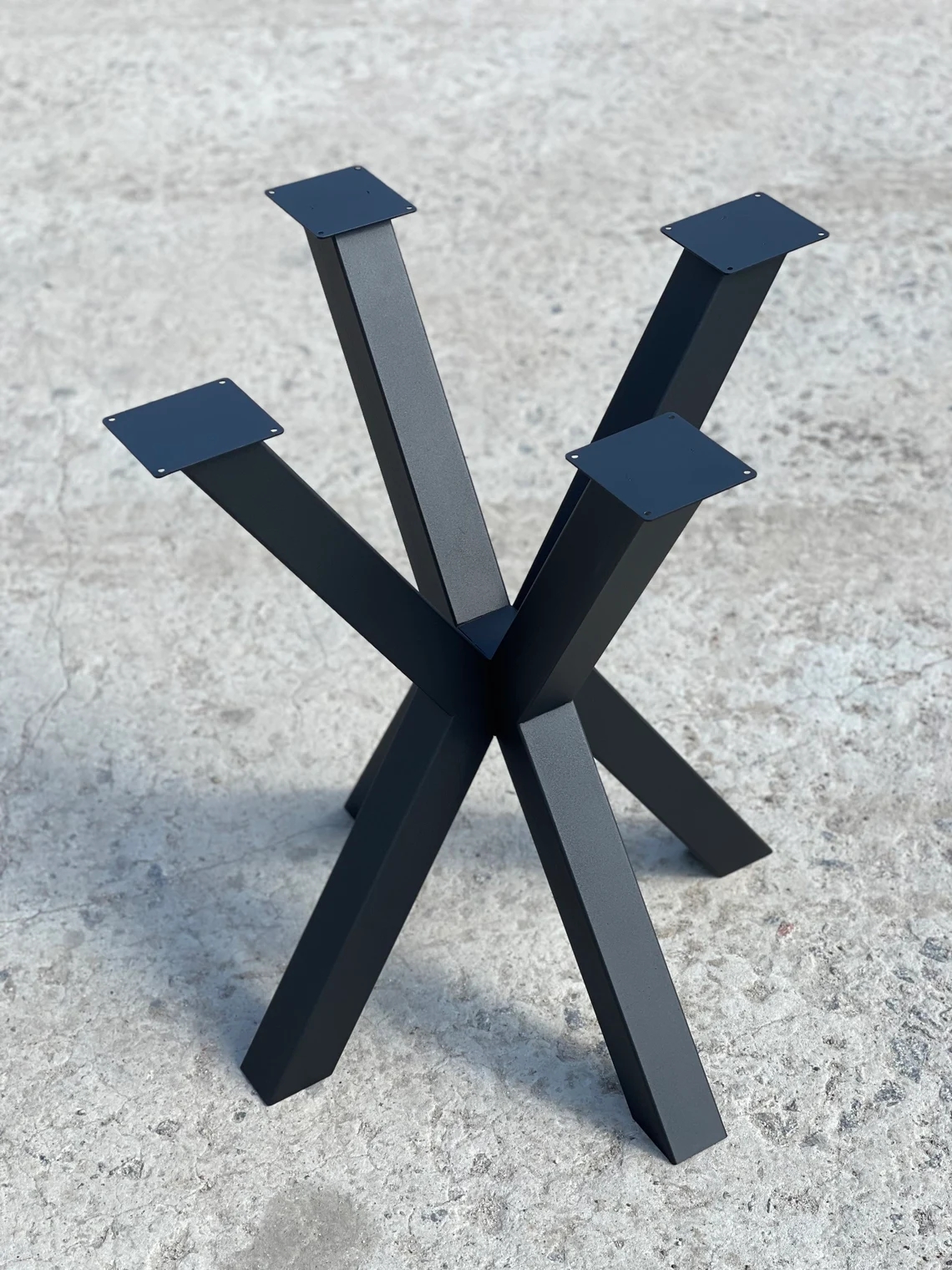 Modern Silver/Black/White Metal Dining Table Legs with Included Nuts and Screws