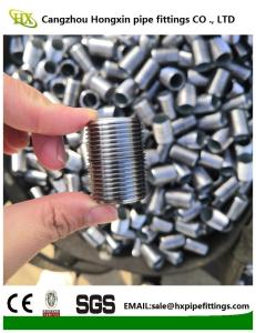 China Npt long thread black &amp; galvanized carbon steel pipe nipples wholesale