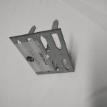 Galvanized steel impaling clips for acoustic panels