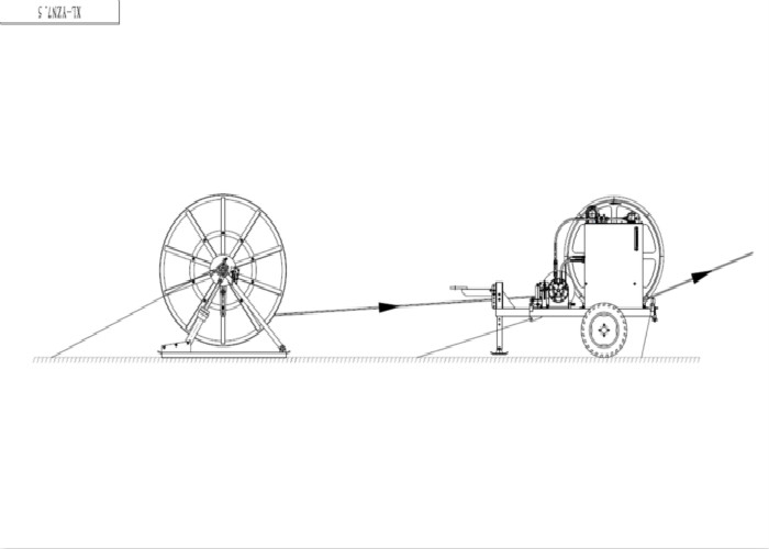 0.75 Ton Hydraulic Winch Type Cable Tensioners / Cable Puller Tensioner