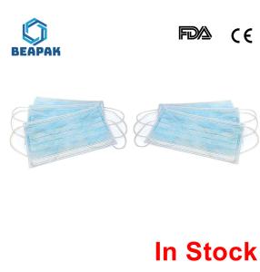 China Disposable Surgical Mask 3 Ply Face Mask Soft Lining and Earloops wholesale