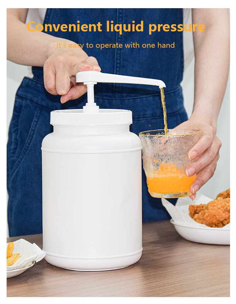 2500ml Honey Maple Syrup Pump Dispenser White PE Container With Square Head