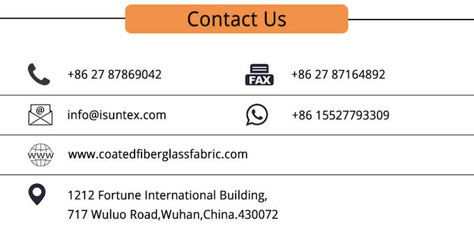 Fireproof Polyurethane PU Coated Fiberglass Fabric Fire Resistant Thermal Insulation