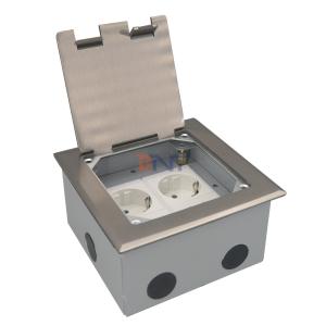 China silver dual 2 pin power flip up floor socket box wholesale