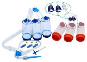 China 100ml AS Material Cup Sterility Test Kit Canister Double Zone 100% Closed wholesale