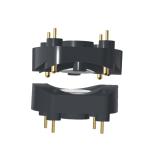 Through Hole Round Magnetic Connector 4 Pin Pogo Pin Connectors Customized