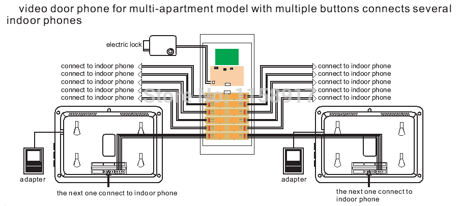 CK-104 @video door bell for apartment 7 inch color screen and Intercom Video Door Phone for multi-apartment