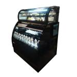 28 CU.FT Curved Glass Fridge Open Air Cooler Curtain 110V 60HZ