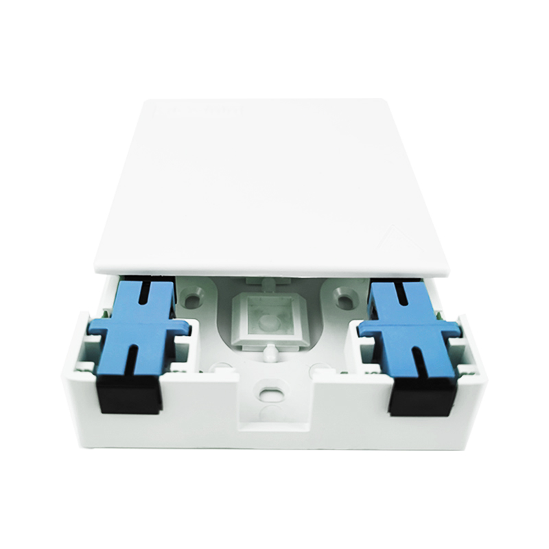 Gray 2 Cores UPC Plastic Fiber Optic Faceplate Socket Panel for Indoor FTTH Network