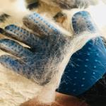 Colourful Cat / Dog Grooming Gloves Hair Deshedding Brush For Bath Clean