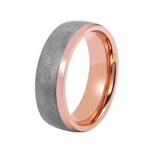 China 7mm Stainless Steel Tantalum Ring Rose Gold Handmade Tantalum Men's Bands wholesale