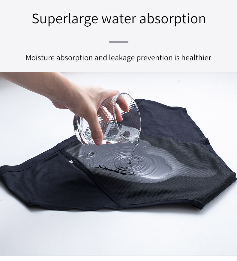 Four Layer Period Panties Underwear Polyester Seamless Mid Waist Plus Size Underwear