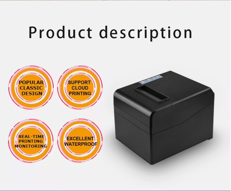 RJ11 Thermal Bluetooth Bill 80mm Receipt Printer USB Lan With Auto Cutter