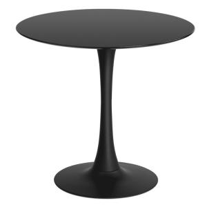 China 29inch Height Tulip Style Dining Table / Plywood Top Round Black Coffee Table wholesale