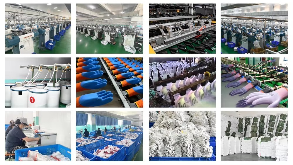 Wholesale Wear-resistant Durable Latex Rubber Foam Coated Protective Work Gloves Impact Labor Work Safety Gloves