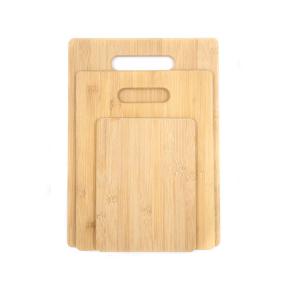 China OCPO Kitchen S M L 3 Piece Bamboo Cutting Board Set Wooden Crafts Supplies on sale