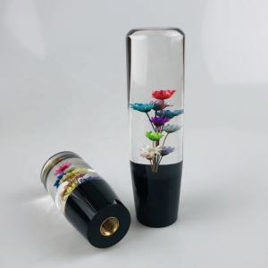 China Clear Car Resin Shift Knob Custom With Real Flower Inside wholesale
