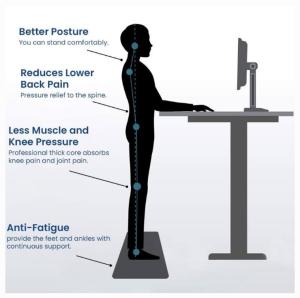 China Ergonomic Office Standing Desk Black Metal Electric Table Height Adjustable wholesale