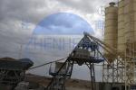 HZS50 Stationary Concrete Batching Plant With Concrete Mixer And Batching