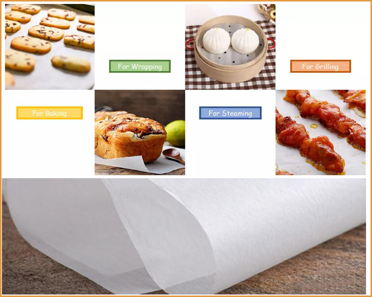 Eco - friendly Oil Resistant 35GSM White Greaseproof Paper For Fast Food Wrapping