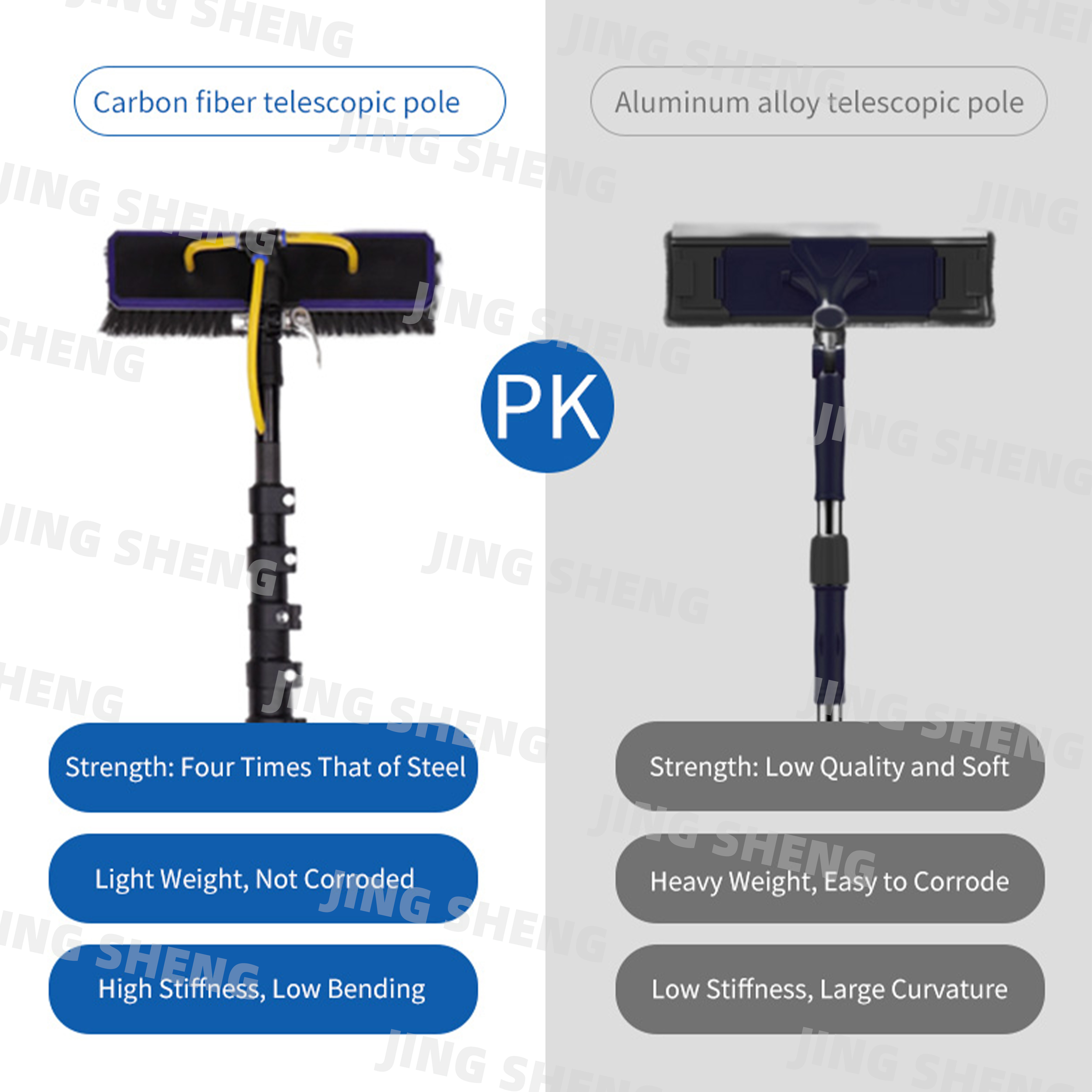 40ft Fiberglass Window Cleaning Pole Factory Workshop High Window Cleaning OEM