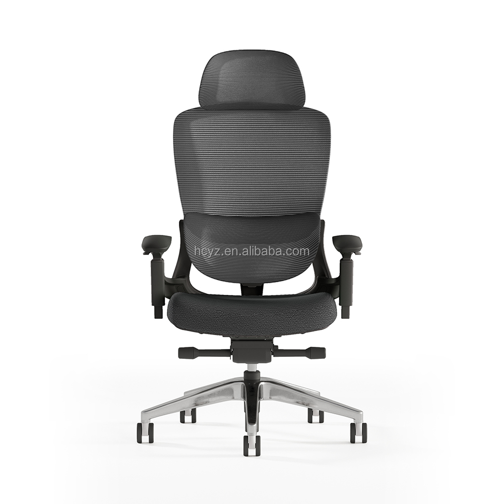 Adjustable High Back Full Mesh Executive Office Chair with Aluminum Foot and Fabric