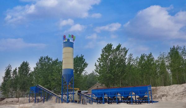 Electric Concrete Batching Equipment , Detachable Compact Concrete Batching