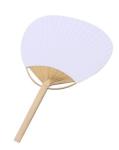 Oriental handmade natural bamboo material white paper fan customized wedding