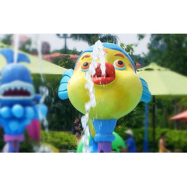 Custom Cartoon Spray Water Park Equipment Used Aqua Play For Kids Aqua Park