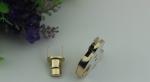 Hot production zinc alloy drip glue craft cute black & white bear decorative