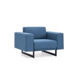 Blue Hotel Office Reception Leather Modular Sectional Office Sofa