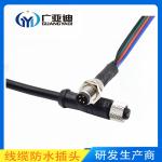 M8 Electric Cable Nylon Metal Waterproof Male Female Aviation Plug Docking With