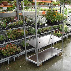 China Plywood Board L1340mm Danish Flower Trolley Balcony Use With PP/PU/TPR Castor wholesale