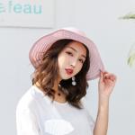 AK17592 fashion Wide brim sunny beach foldable summer straw hats for womens in