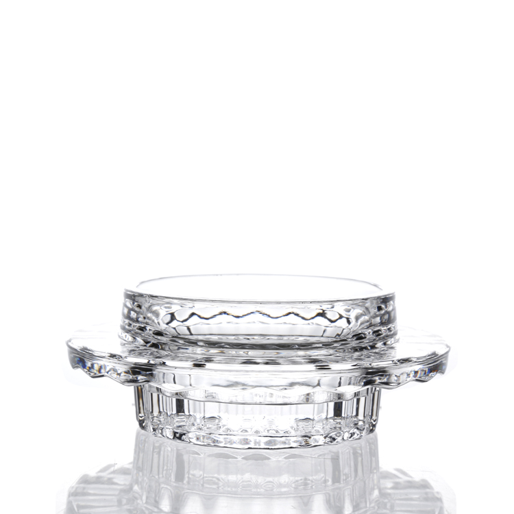 Clear Classic Round Pattern High Quality Butter Dish