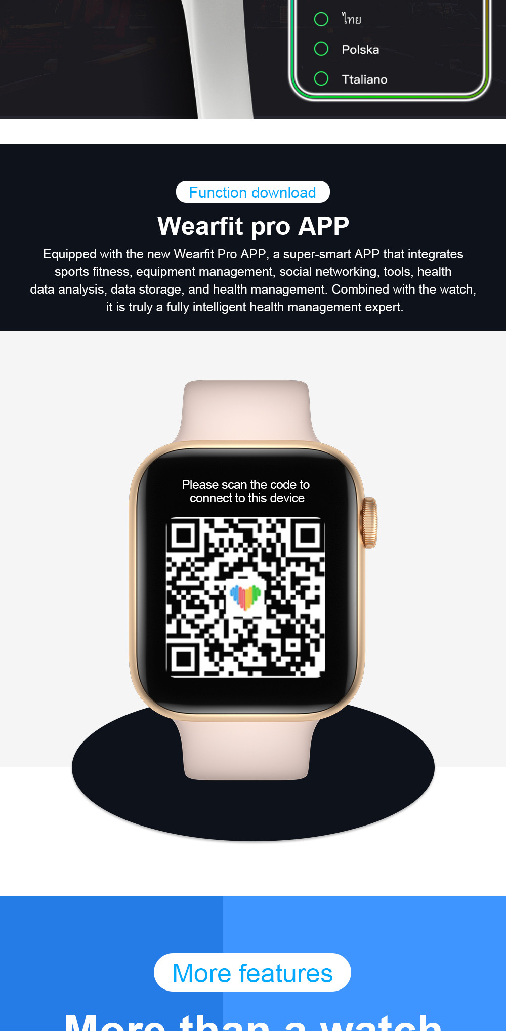 IWO MC57 180MAH 1.57 Inch Dial Heart Rate Monitor 2hrs Charging