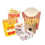 Single Wall Food Grade French Fries Paper Box 8oz 12oz Customized Logo
