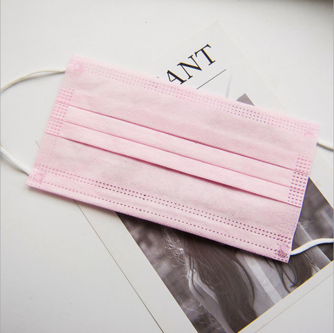 Multiple Color Disposable Non Woven Face Mask Size 17 * 9.7cm Anti Dust