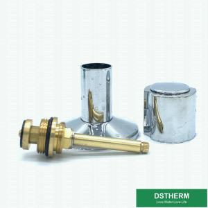 China Stop Valve Cartridges Top Parts Chrome Plated Round Hexagonal Handle wholesale