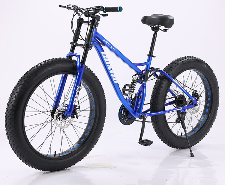 200kg Load Capacity Full Suspension Mountain Cycle Bicycle OEM Customizable Fat Tire Bike for Snow and Mountain Terrain