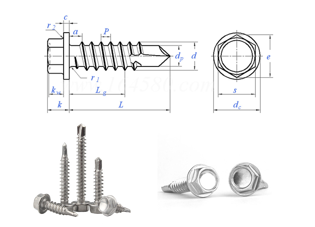 Hex Head Self Drilling Screws Customized Self Tapping Drilling Screw ST2.9