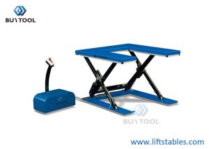 China Low Profile Electric Scissor Lift Table 300kg 500kg 800kg Minimum Height 85mm wholesale
