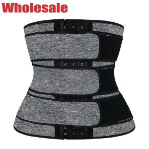 China Extreme Waist Trainer 3 Hook Black Large Triple Strap Waist Trainer OEM wholesale
