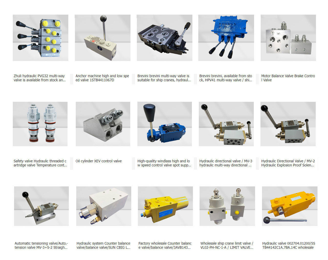 Crane Slewing Control Valve Group Rotary Combination YHW Two - Way Balancing Valve Block