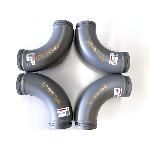 High Manganese Steel Casting Bend Concrete Pump Elbow Single Layer Wear Resistant