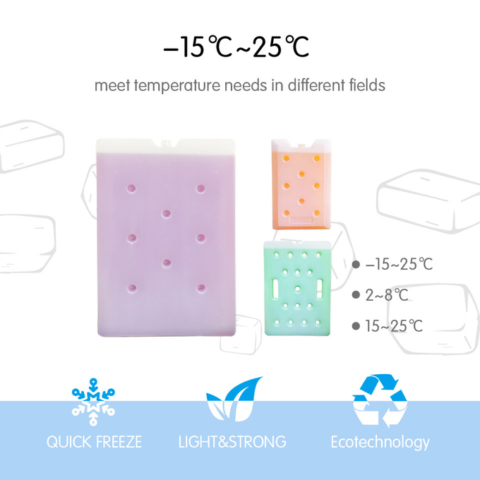 Phase Change Liquid Material -15- -25C PCM Temperature Range PCM Pack