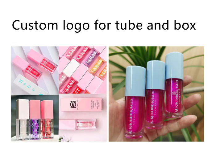 5ml Cute Colorful Big Wand Lip Gloss Tubes with Big Brush Empty Cosmetic Lip Tint Bottle with Hole Private Label