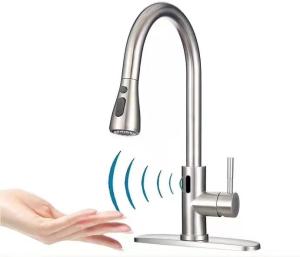 China 3.33L/min Motion Activated Pull Down Kitchen Faucet wholesale
